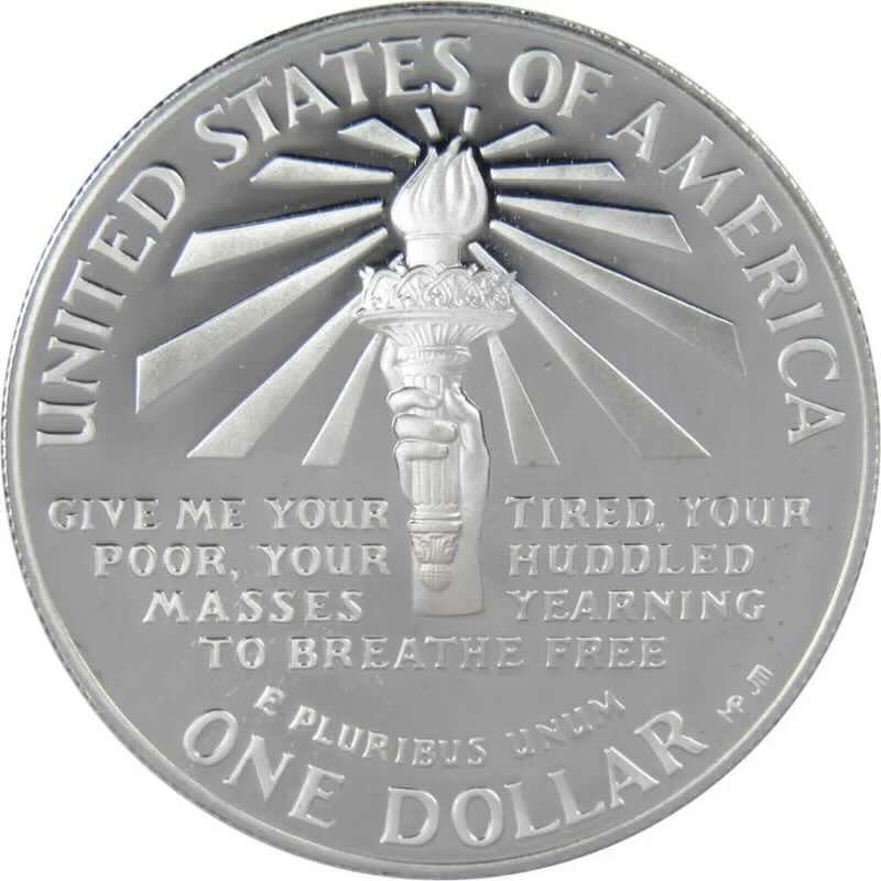 Modern 90% Silver Commemorative US Silver Dollar Coin (1986–Present)